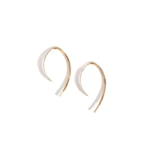 1/2 Inch Wishbone Hoop Earrings