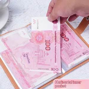 Laser Colorful Cash Piggy Bank, No Folding Paper Money Needed, Coin and Bill Storage Album, Save Money Notebook, Watercolor Pattern