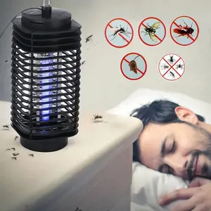 Upgraded Bug Zapper Lamp – 1000V High Voltage | Low Noise Won’t Disturb Sleep | Removable Bottom Tray | Ideal for Nursery, Restaurant & Office