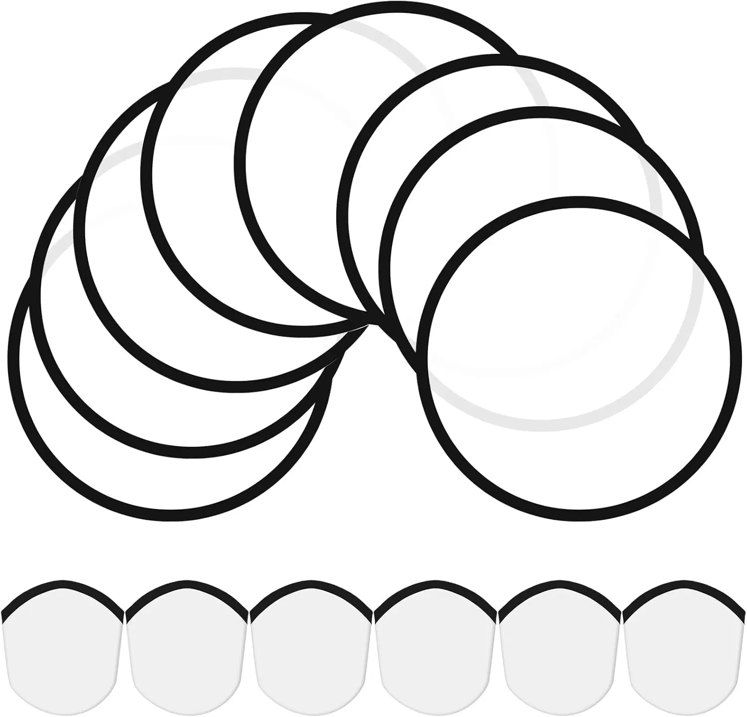 30pcs Synthetic Nylon Fabric Flying Disc Fans Set, 9.8in Durable Portable Lightweight Foldable White Waterproof DIY Sublimation Handheld Cooling Fans with Pouches for Summer Outdoor Games, Birthday Party Favors - Home Improvement Supplies