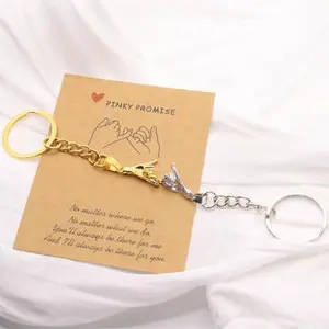 Pinky Promise Keychain Set (2 Pieces) – Matching Gifts for Couples, Husband & Wife, Best Friend or Lovers