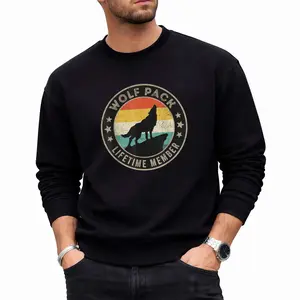 Cozy Up with "Wolf Pack" Long Sleeve Sweatshirts for Men and Women