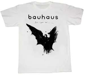 Bauhaus Band Gift For Fan White Vintage T-Shirt One Side Print, Comfort Cotton, Casual Style, Short Sleeve Crew Neck Tee Gift