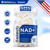 Selerb NAD+ Supplement for Men – With  Liposomal-NAD+,CoQ10, L-Carnitine, L-Arginine, Maca & Ashwagandha Fitness – Energy, Circulation & Prostate Support – 60 Capsules Edible Dietary  Vitamin Healthcare Natural