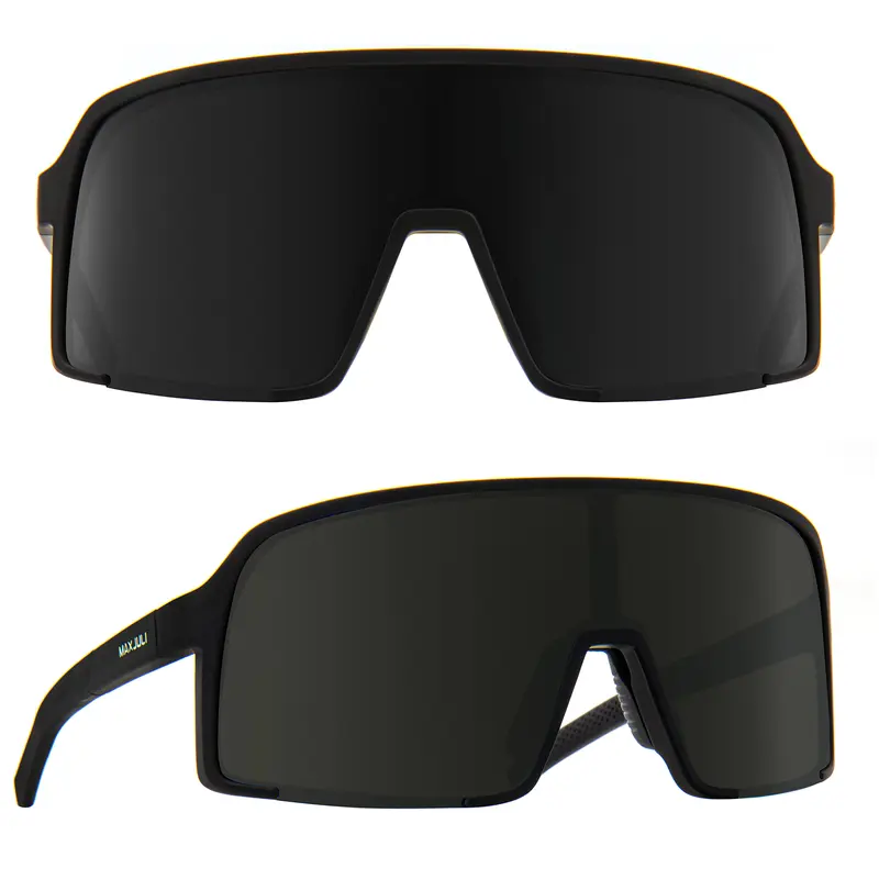 MAXJULI Polarized UV400 Men's Sunglasses - TR90 Frame Lightweight Sports Shades, Anti-Wind Sand, Anti-Glare, Shatterproof, Full Rim, Rubber Adjustable Nose Pads, Hiking, Cycling Use, UV Blocking, UV Resistant, Hiking Sunglasses, Cycling Sunglasses
