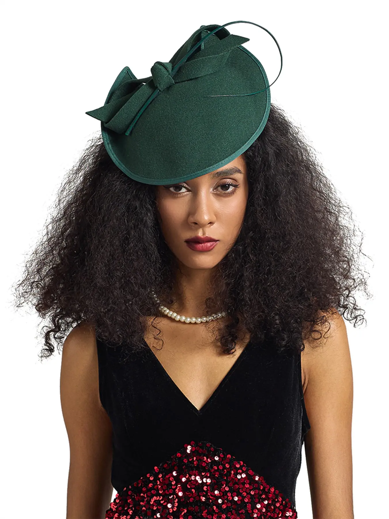 Vintage Fascinator Hat with Lace and Silk - Tea Party Church Headpiece Headband 3pcs/Set Fascinators Hats And Lace Gloves Set For Women  main image 2