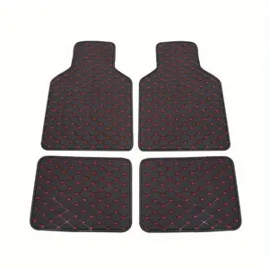 4-Piece Universal Car Floor Mat Set, Premium Durable Vehicle Accessories, Waterproof All-Weather Protection, Full Coverage Front and Back, Easy Installation, Fits Most Cars/SUVs/Trucks