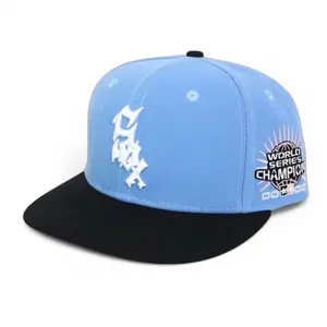 SATIN PINK UNDER BRIM REMASTERED SOX CUSTOM 0000 WS HAT SNAPBACK BLUE/BLACK