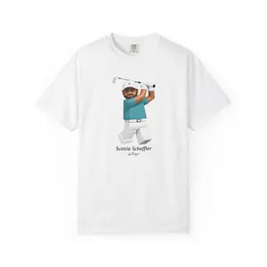 Mini Scottie Scheffler T Shirt, Unisex Casual Graphic T-Shirts