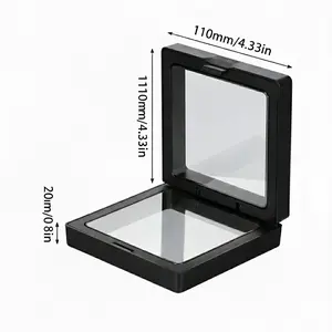 3D Floating Frame Shadow Box Display Your Treasures Flexible Transparent Membranes for Collectibles 110mmx110mm Easy to Use & Dustproof Gift Idea for Collectors