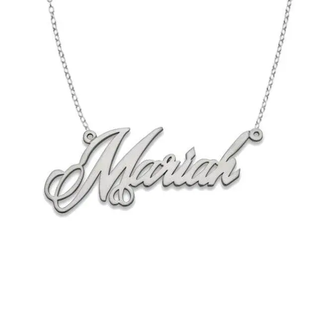 Elegant 925 Sterling Silver Jewelry Nameplate Necklace