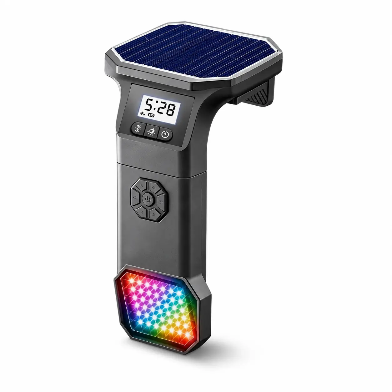 Solar Pool Light - Outdoor Waterproof RGB Multi-Color Ambient Light with Time Display, 4 Types Solar Lighting Accessory for Home Improvement
