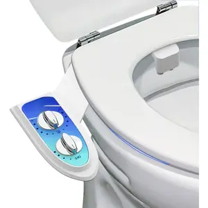 Bidet Attachment for Toilet, Non-Electric Fresh Cold Water, Toilet Bidet with Dual Nozzles Sprayer, Adjustable Water  Control, 3 Modes Wash (Feminine/Bidet Wash + Self-Cleaning)
