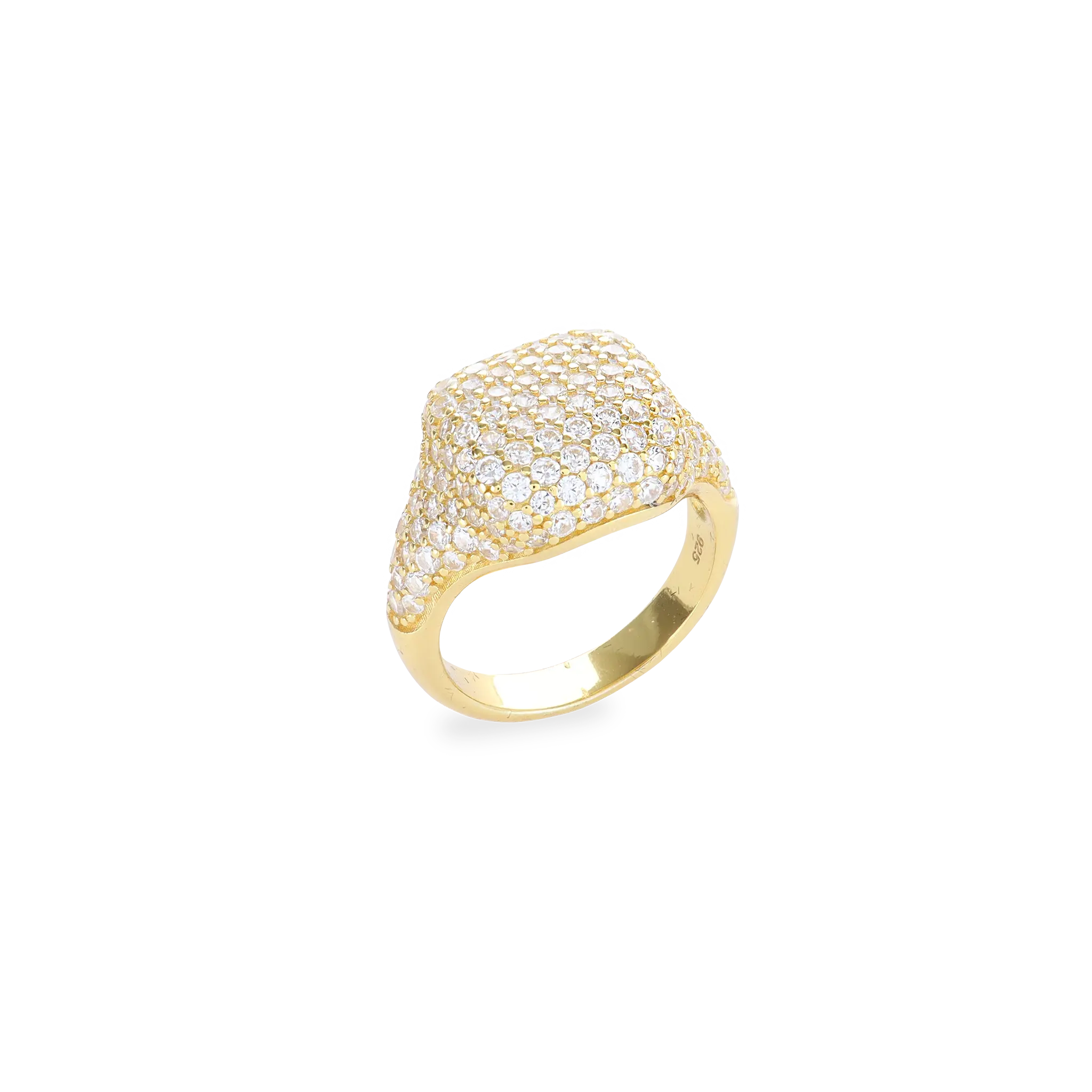 HONEYCOMB PINKY PAVE RING HONEYCOMB PINKY PAVE RING