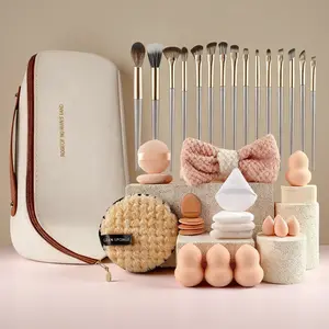36-Piece Makeup Tool Set Combination, 15pcs Makeup Brushes Beauty Kit Powder Puff Hair Band Travel Set, Beginner Makeup, Wedding Accessories Gift