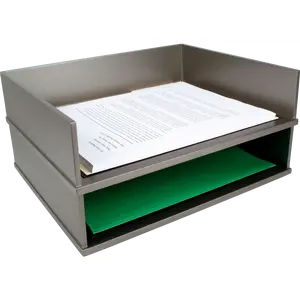 VICTOR® Stacking Letter Tray Desk Organizer – Solid Wood Side-Load Paper Tray - Stackable up to 5 High