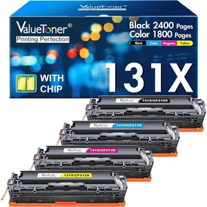 Compatible Toner Cartridge Replacement For HP 131A, 4 Pack-131X, CF210X, CF211A For Laserjet Pro 200 Color MFP M276nw, M251nw, M251n, M276n (Black, Cyan, Magenta, Yellow)