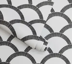 Tempaper 2 Double Rolls 20.5" x 33' Mosaic Scallop Wallpaper