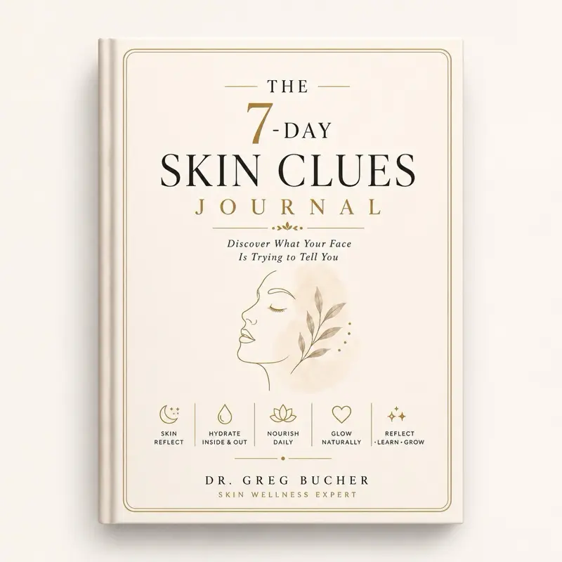 Dr. Greg’s 7-Day Skin Clues Journal – Guided Skin & Wellness Tracker for Sleep, Hydration, Stress & Daily Habits