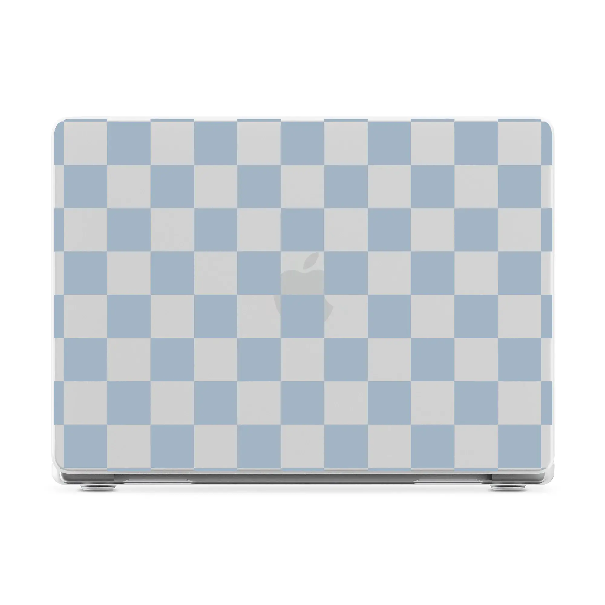 Casely MacBook Case | Fit Check | Light Blue Checkerboard Laptop Shell | Snap-on Laptop Shell with Raised Anti-Slip Grip and Bottom Vent Cutouts | Hard Policarbonate Protective Laptop Cover
