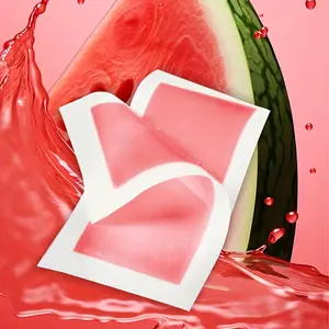 Watermelon Flavor Hair Removal Wax Strip, Natural Fruit Extracts, Gentle for Facial and Body Hair Removal, Quick and Convenient Waxing Solution, Body Care Cream