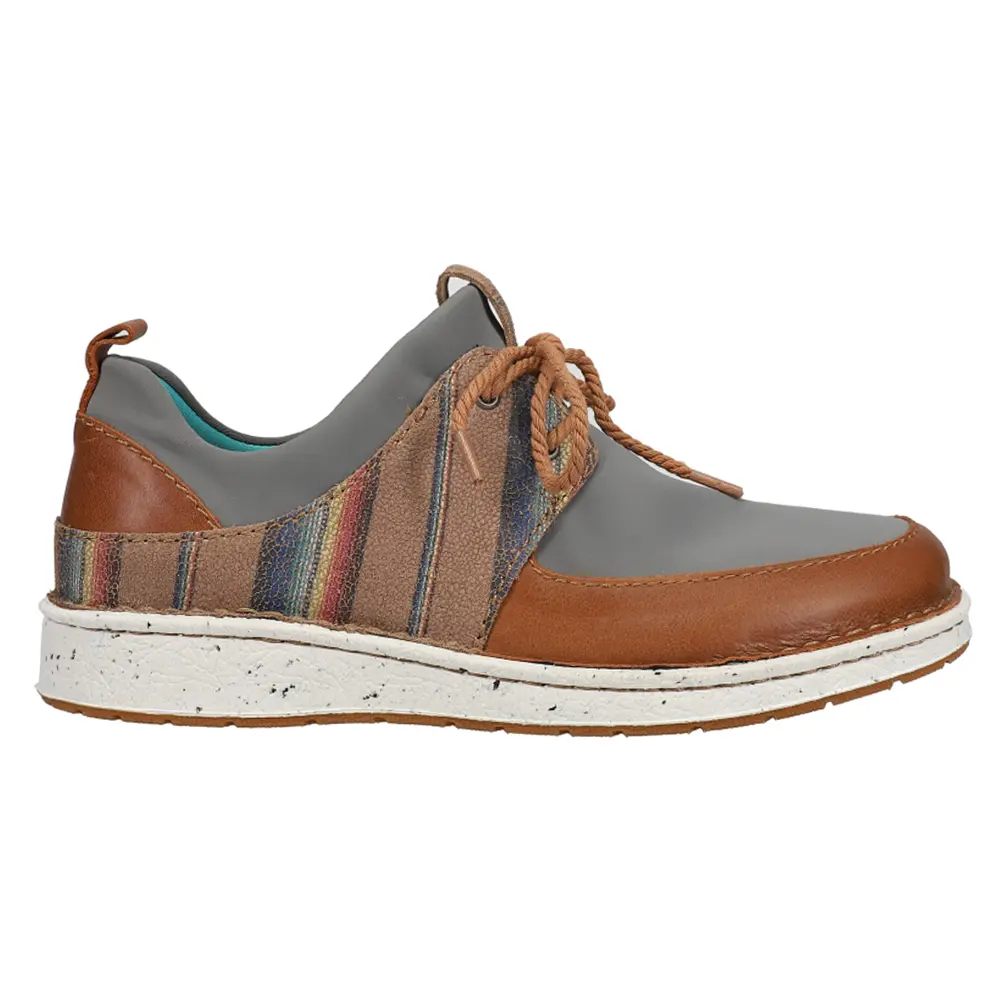 Justin Boots Womens Vista Lace Up Sneakers Shoes Casual - Brown, Grey