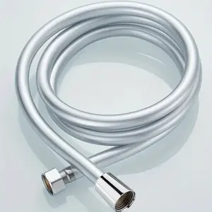 Universal Handheld Shower Head Extension, Silicone Hose with Brass Nuts, Durable Bathroom Accessory, Easy Installation