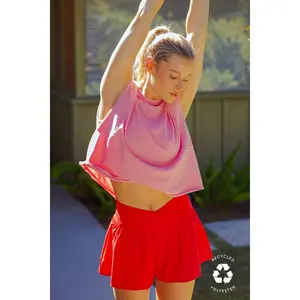 V Crossover Flared Shorts