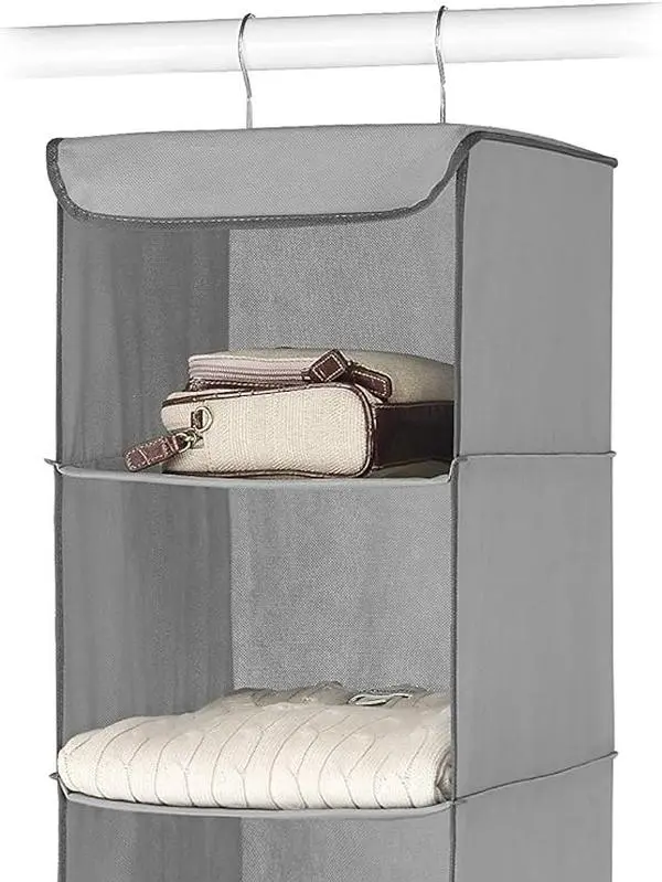 Whitmor 5 Section Closet Organizer - Hanging Shelves with Sturdy Metal Frame Racks Hangable
