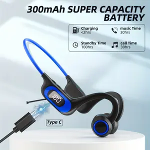 Open-Ear Bone Conduction Wireless Headphones, Sweatproof with Built-in Mic and TF Card Slot - Ideal for Running, Gym, Hiking, and Cycling, Gym Headphones noise cancelling