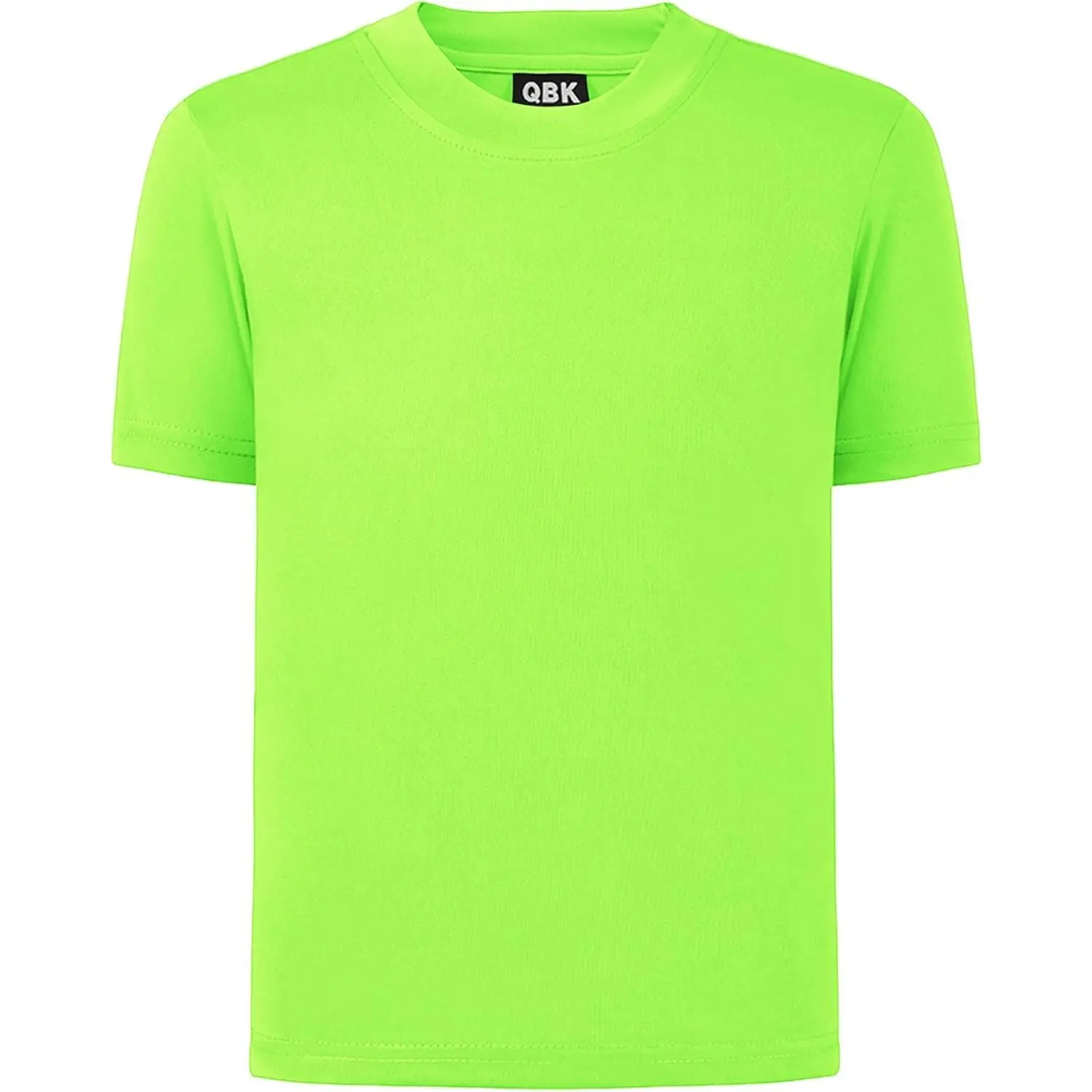 QBK 4T to Youth Neon Shirt Kids UPF 50+ Dry Fit Athletic Short Sleeve T Shirts for Boys and Girls