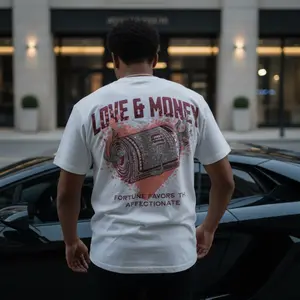 Love & Money Rhinestone men T Shirts  – Limited Streetwear Drop Fashion