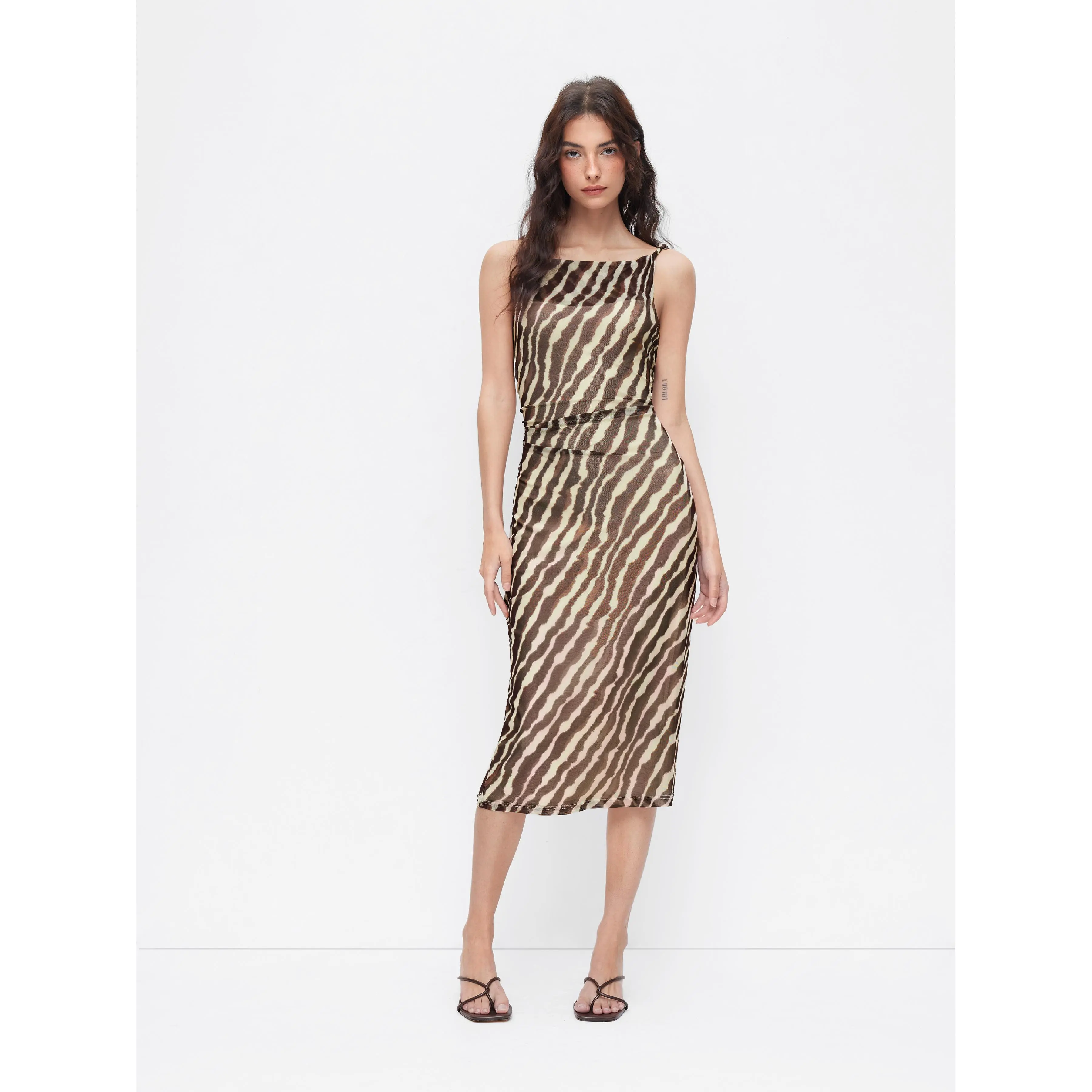 floral midi dress square neck White Multi Floral Lace Midi Dress - All Dresses