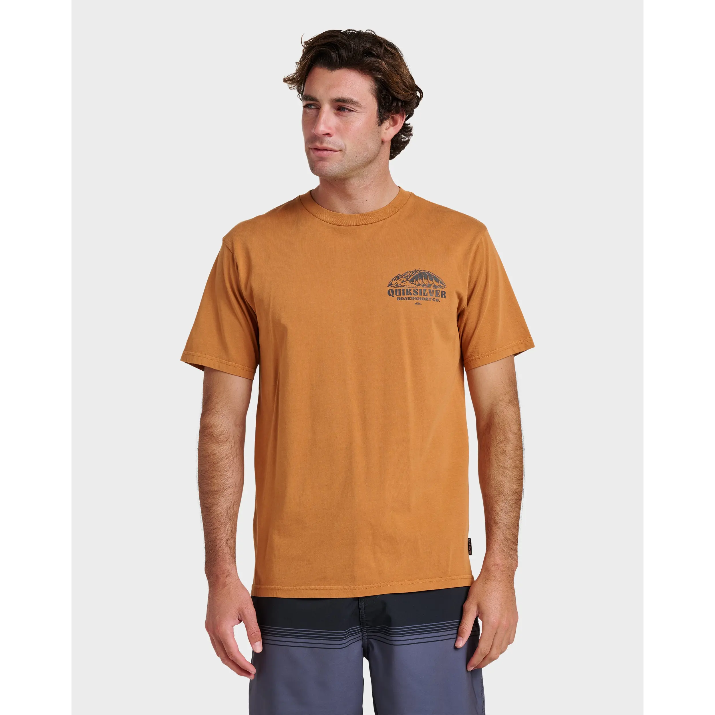 Quiksilver | Going Leftpigment Dye T-Shirt | Men's Pigment-Dyed Graphic Print | Casual Streetwear