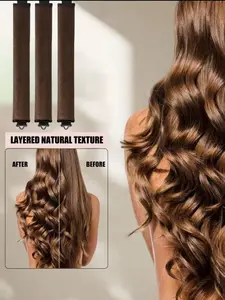 3pcs Hair Rollers Set, Satin Heatless Curling Set, High Resilience Rubber Filling, Soft Durable, Hair Styling Tools, Heatless Styling Kit