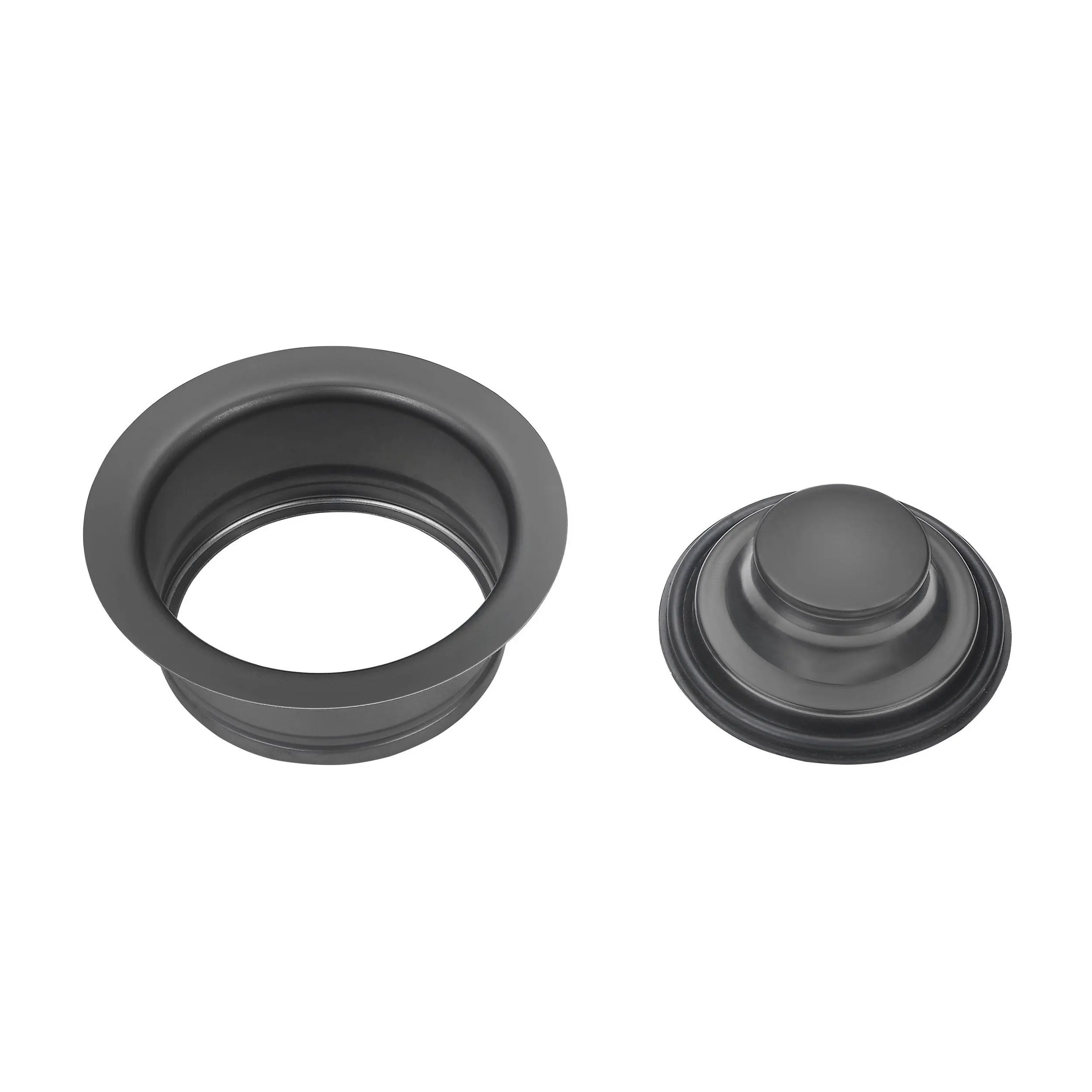 Zeek Gunmetal Black Stainless Steel Garbage Disposal Flange & Stopper for Kitchen Sinks - GDF300