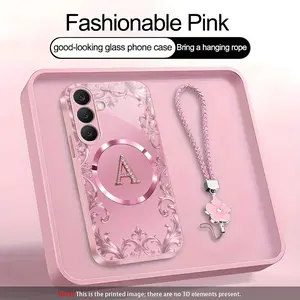 Suitable for [Galaxy S26] high-end MagSafe phone case，Each of the 26 letters has its own unique characteristics, Includes a complimentary lanyard and magnetic ring—highly practical. YM99
