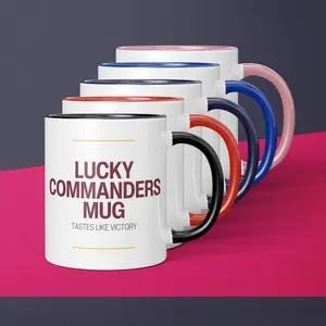 Lucky Commanders Ceramic Mug | Washington Commanders Coffee Mug | Funny Commanders Coffee Mug Gifted | Smells Like a Win Candle | Mugful Gift Cup