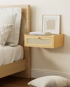 Floating Nightstand,Wall Mounted Night Stand with Drawer,Small Floating Shelves,Floating  Bedside Table for BedroomLiving RoomBathroom