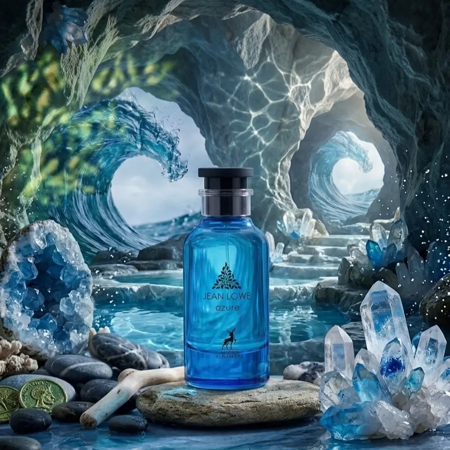 Maison Alhambra Jean Lowe Azure Eau de Parfum 3.4oz 100ml - Bright Zesty Aquatic Citrus Fragrance with Bergamot Mandarin & Ginger