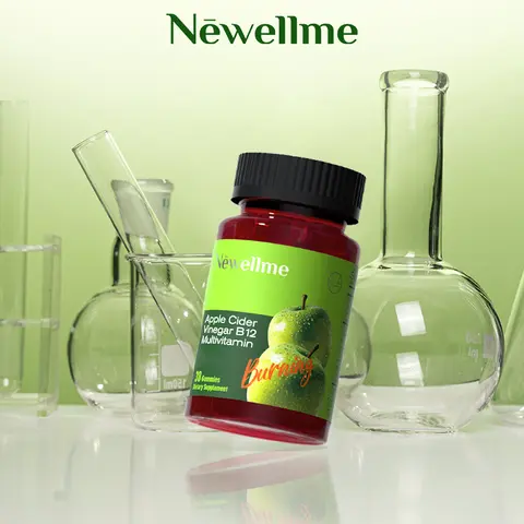 Apple cider Vinegar Gummy Energy and Gut Health - Gut Health - supports digestion, detoxification and cleansing - B12 is an edible supplement-Newellme