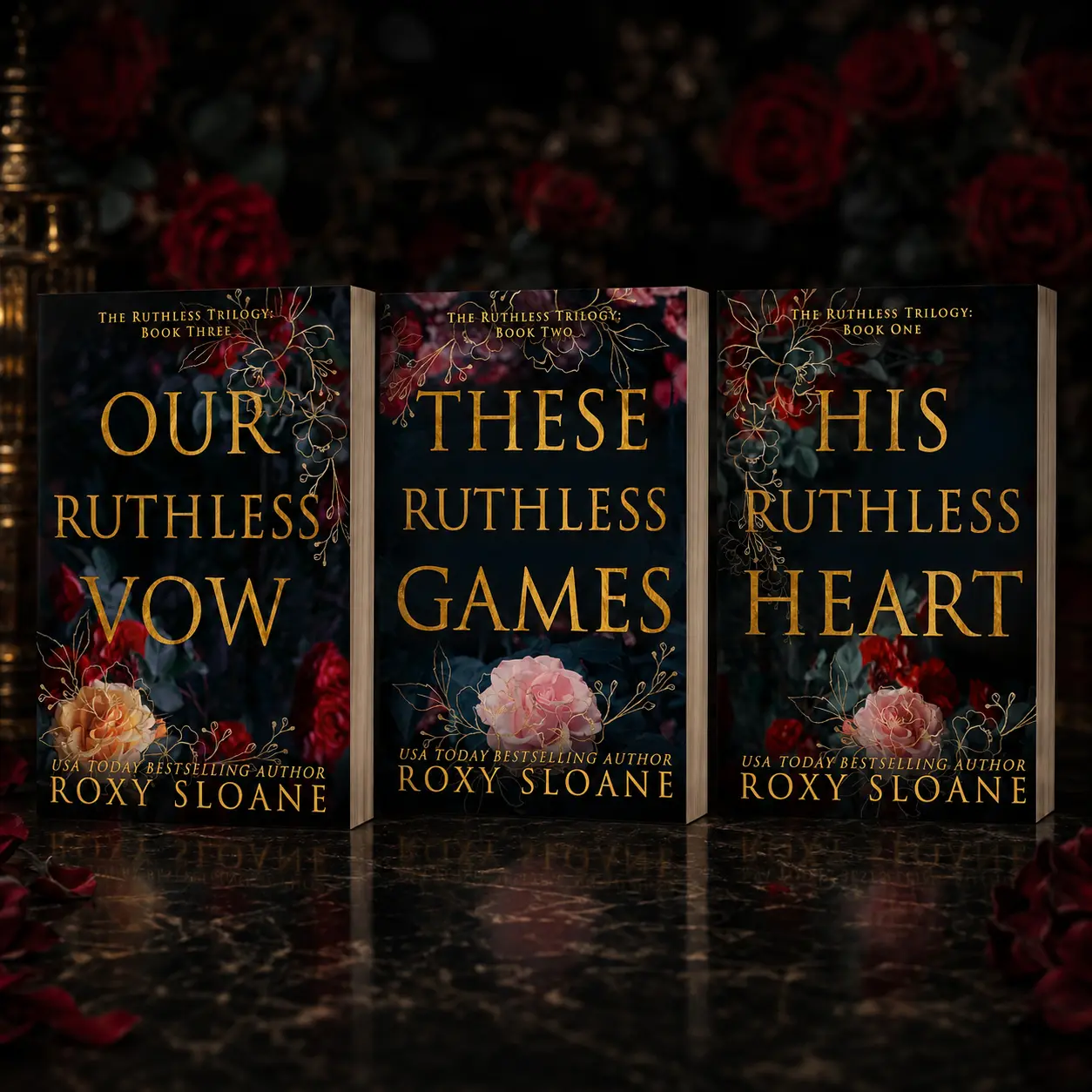 Ruthless Trilogy by Roxy Sloane – Romance Book Series, Single Books or Complete 3-Book Paperback Set