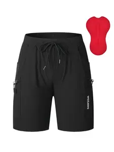 WOSAWE Men's MTB Cycling Padded Shorts Silicone Gel Padded Mesh Liner Bike Shorts