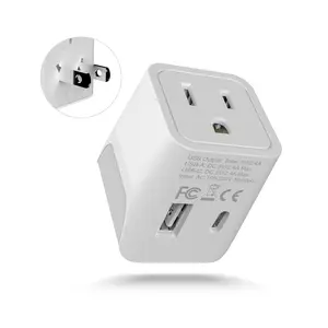 Japan, Philippines Travel Adapter - Type A - Dual USB (CTU-6)