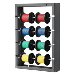 VEVOR Wire Spool Rack, 4 Adjustable Rods, Cold-Rolled Steel Wire Spool Holder Wall Mounted for Multi-Spools, Wiring Storage, 150 lbs Capacity Cable Dispenser, for Electrical Industrial Retail Use