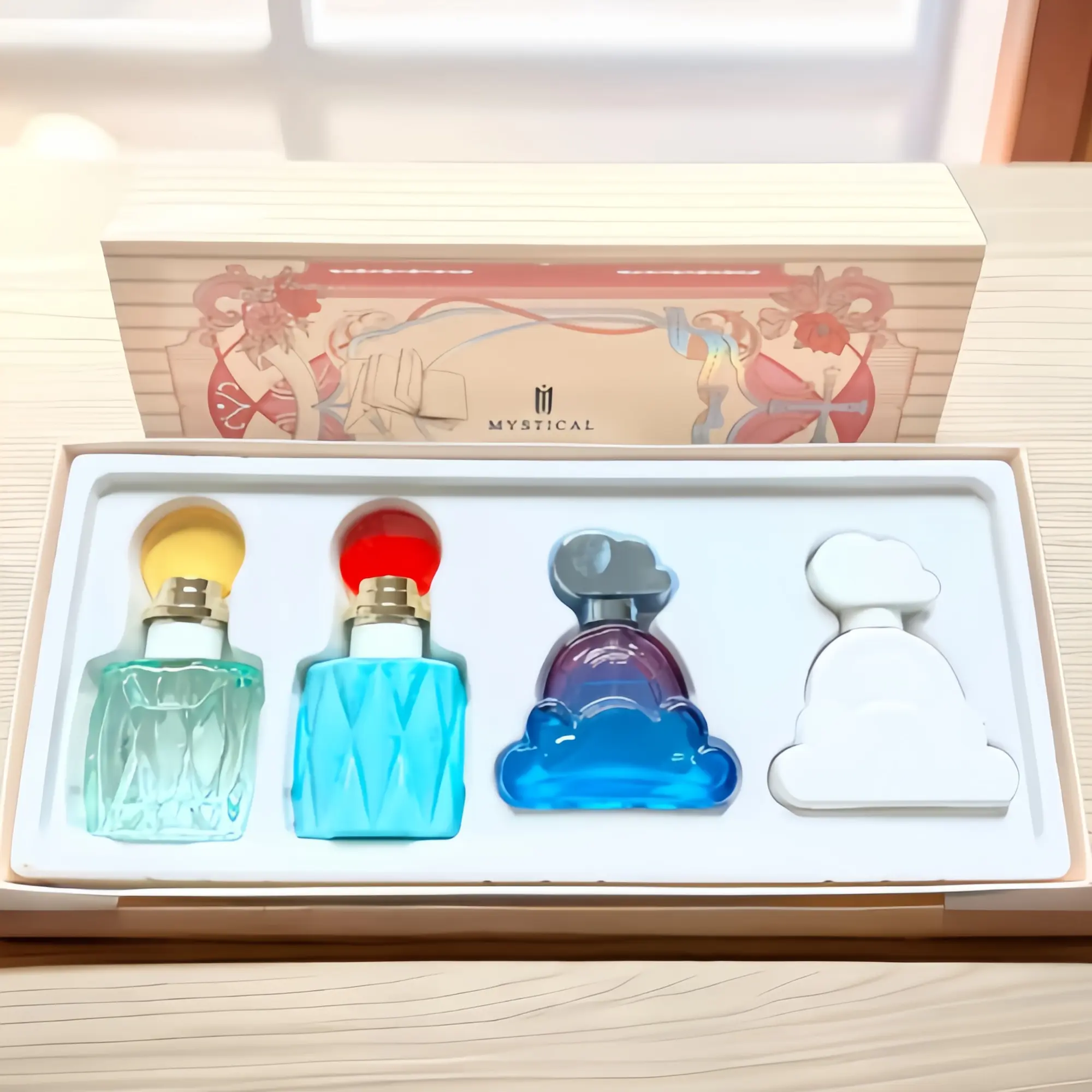 【Women's Floral-Fruity Perfume Set】30ML x 4 【Scent Profile】 A fresh, captivating floral and fruity mist for a long-lasting Eau de Toilette experience. 【Perfect Gift】 The ultimate winter and Christmas gift set for her.