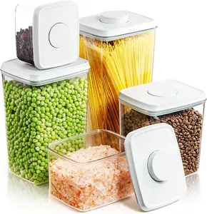 $32.99 Good Grips 5-PCS Small Square Short POP Container Set, Grey Airtight Kitchen