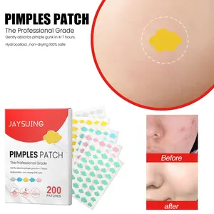 Acne Patches for Face, Hydrocolloid Acne Patches 200pcs, Contains Tea Tree Oil, Centella Asiatica, Hyaluronic Acid, 3 Sizes, Skin Care