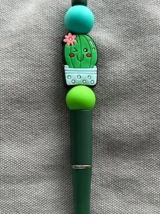 Green winking cactus focal pen