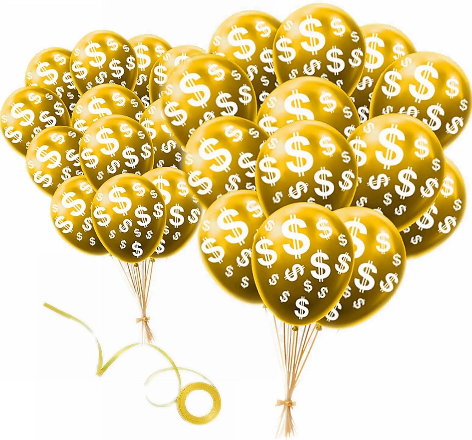 12 Inch Pack of 20  Dollar Signs  Symbol Latex Balloons Decorations for Birthdays  Showers  Weddings Bachelorette Retirement Anniversary Graduations Party